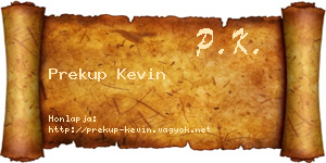 Prekup Kevin névjegykártya